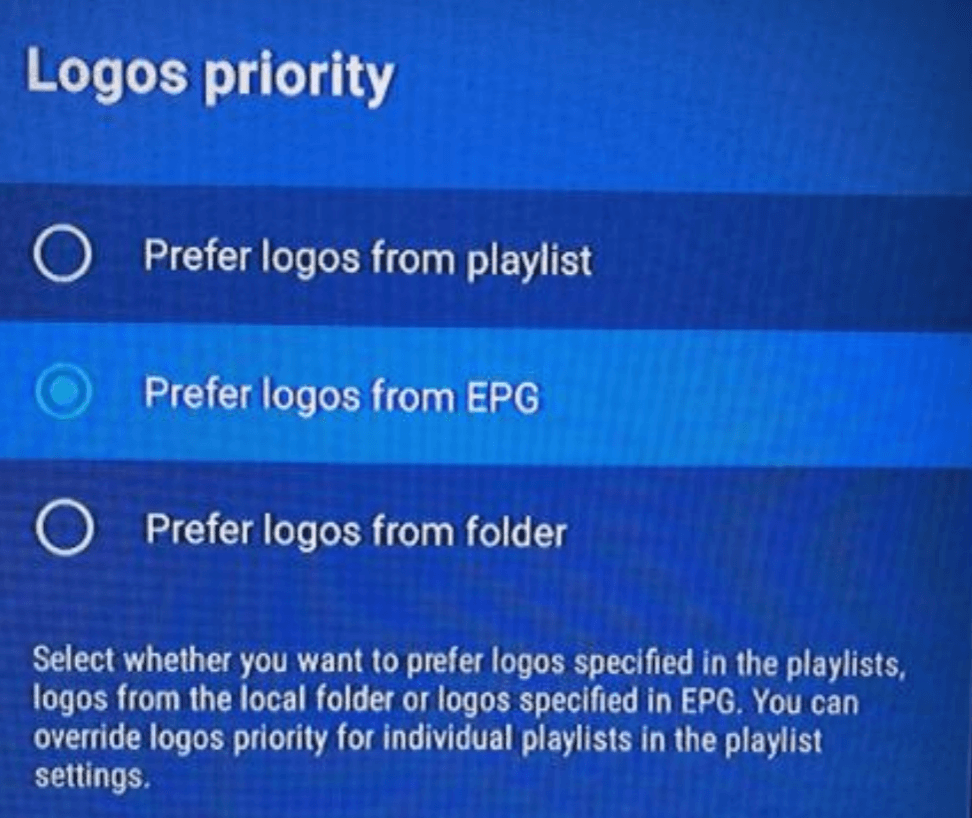 Logos priority options