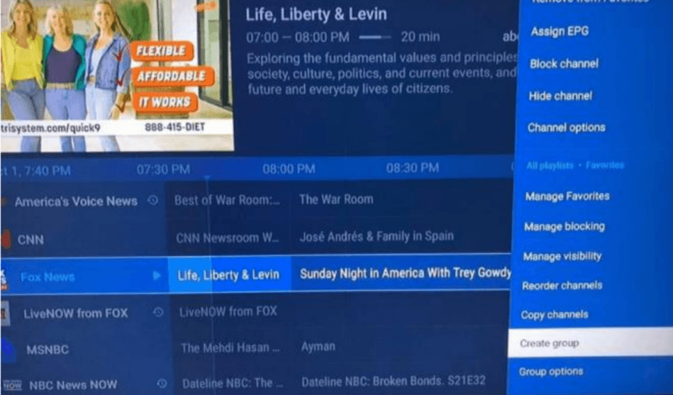 Open menu and select Create Group