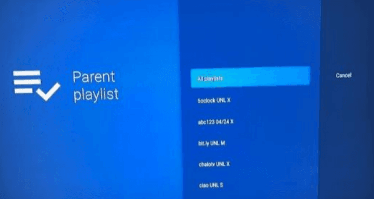 Select playlist for custom group