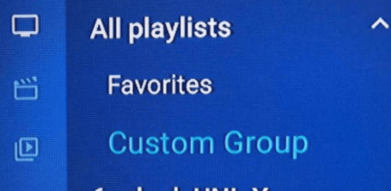 Custom group in playlist list