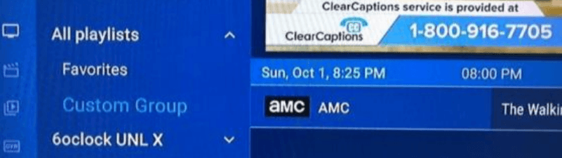 Channel in custom group